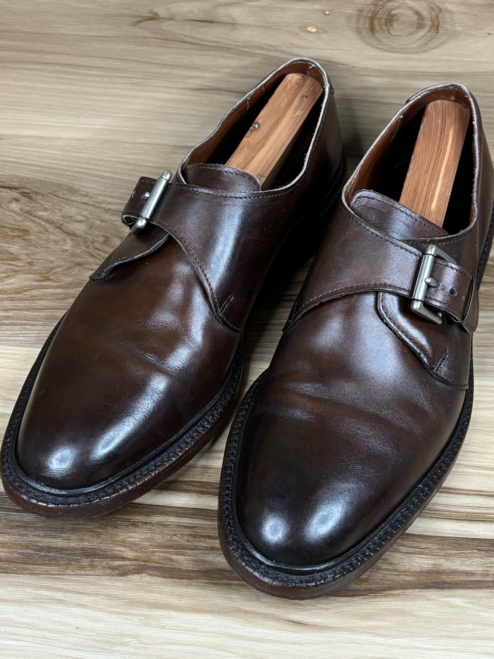 Allen Edmonds Single Strap Norwich Brown Dress Shoes Men’s 9.5